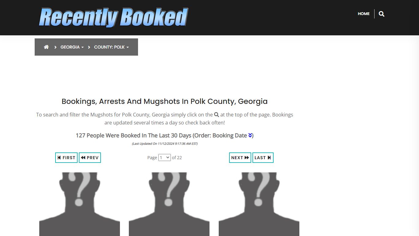 Bookings, Arrests and Mugshots in Polk County, Georgia - Recently Booked