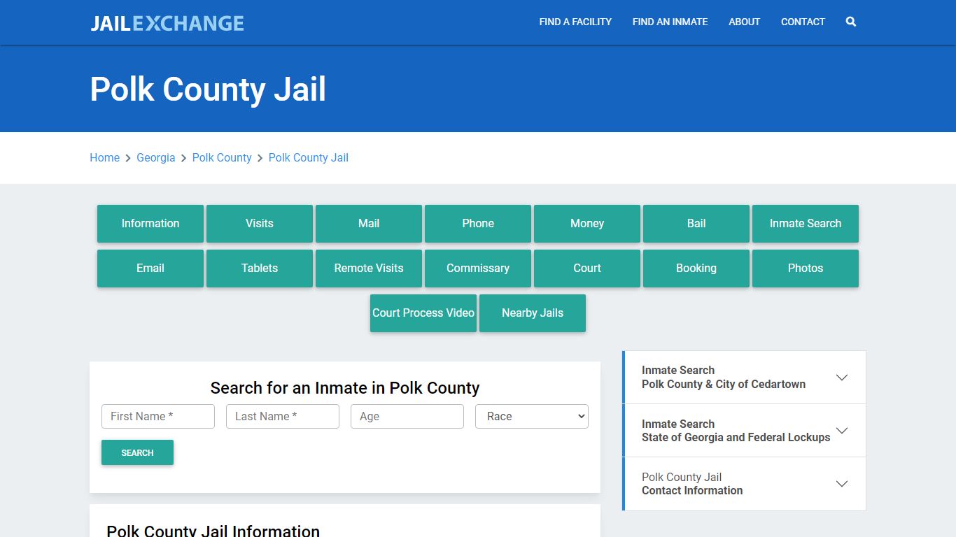 Polk County Jail Roster Lookup, GA, Inmate Search - Jail Exchange